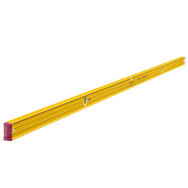 STABILA Wasserwaage Type 96-2, 244 cm, extrasteifes Alu-Profil, 1 Horizontal-Libelle, 2 Vertikal-Lib