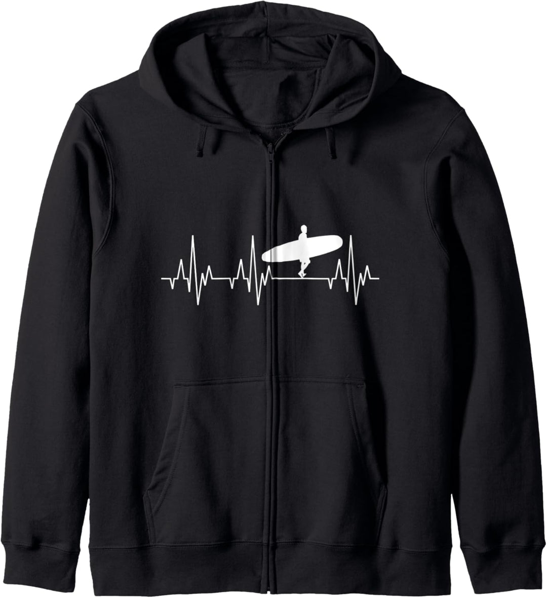 Surfen Surfer Herzschlag Lustig Surfbrett Surfboard Sport Kapuzenjacke