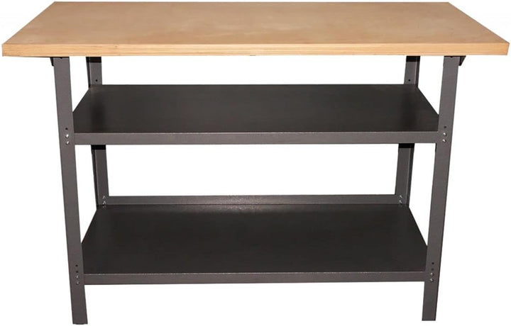 TrendLine Werkbank Arbeitsbank Tischlerbank 120 x 60 x 85cm 2 Ablageböden Arbeitstisch Werktisch Sch