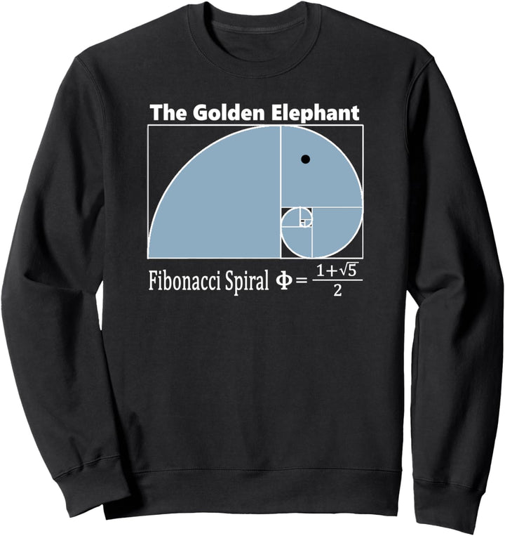 Fibonacci Spirale - Der goldene Elefant Mathe Sweatshirt