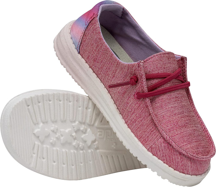 HEYDUDE Mädchen Wendy Youth Moc Toe Shoes 31 EU Sparkle Pink, 31 EU Sparkle Pink