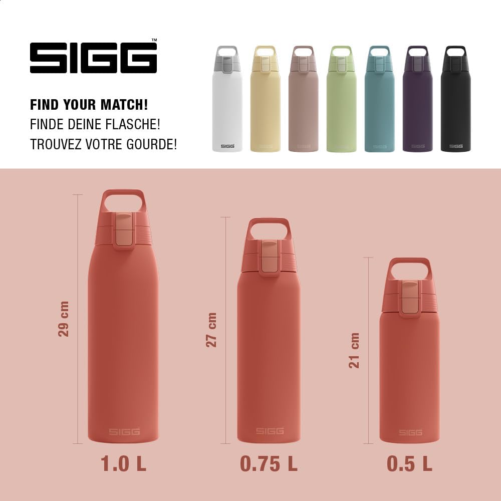 SIGG - Isolierte Trinkflasche - Thermosflasche Shield Therm One Eco Red kohlensäurehaltige Getränke