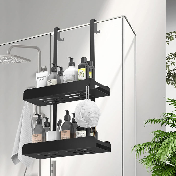 Duschablage Zum Hängen Schwarz Duschregal Ohne Bohren Duschkorb Badezimmer Organizer Shampoo Halteru