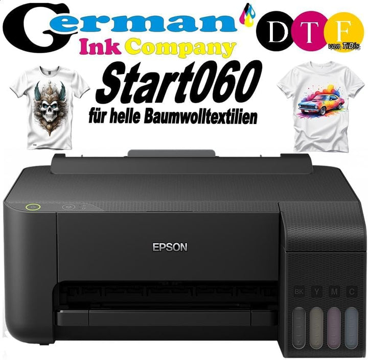 Start060 - A4 DTF Drucker für helle Baumwollstoffe, Polyester und Mischgewebe