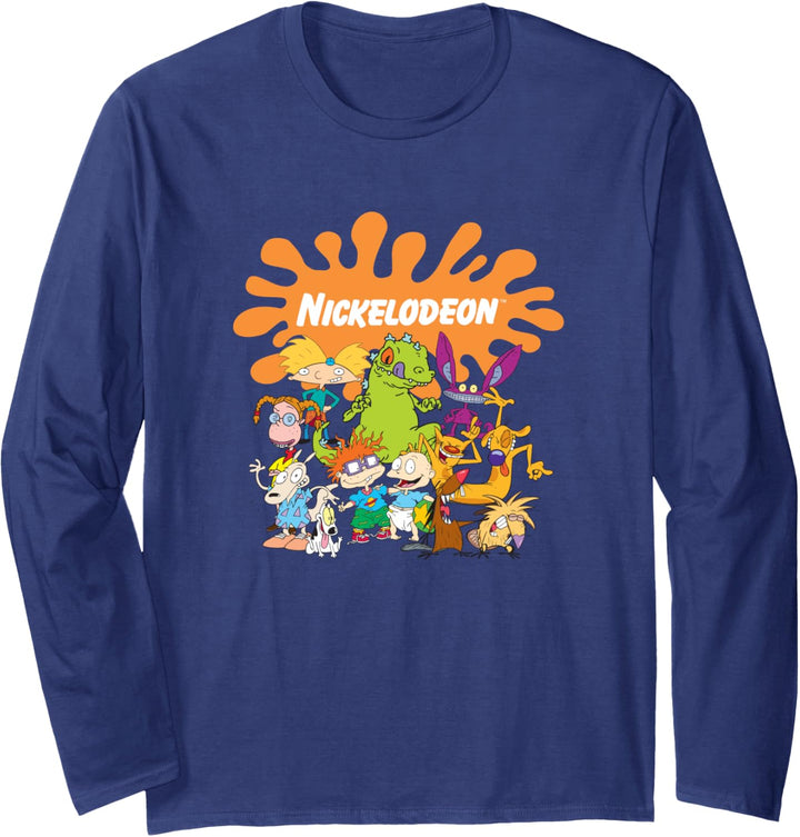 Nickelodeon Logo Characters Group Shot Langarmshirt