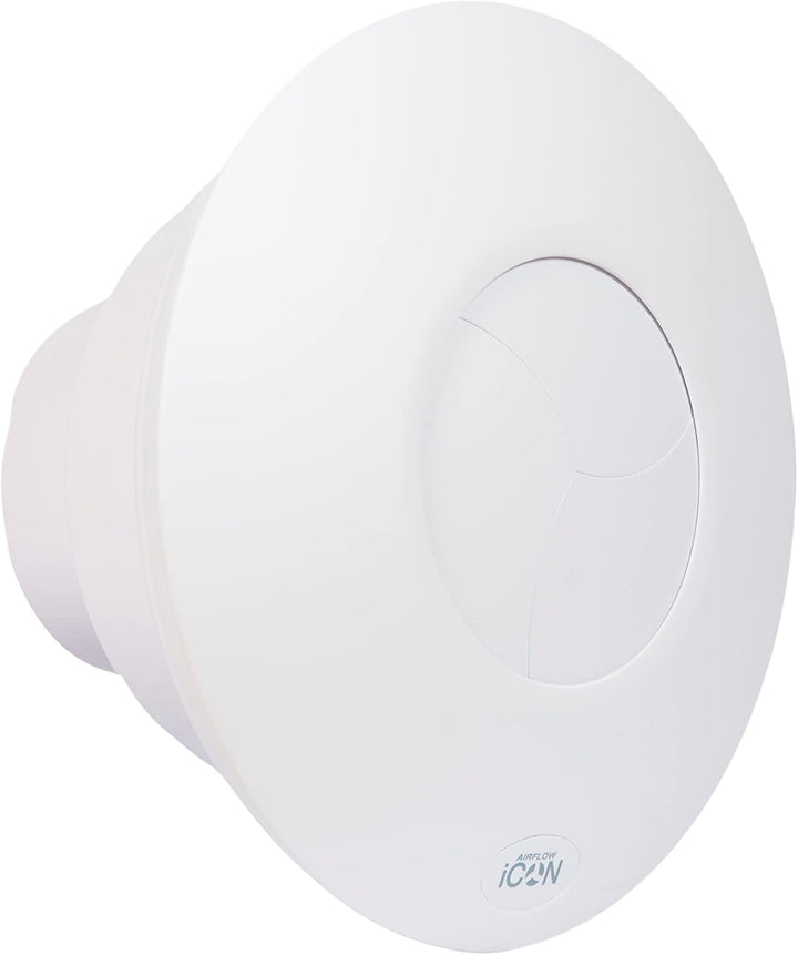 Airflow iCON 30 Badlüfter Abluftventilator – 100mm/4 | 33 l/s Luftstrom, Energieeffizient 10,7W, Lei