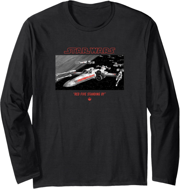 Star Wars X-Wing Fighter Red Five Standing By Screenshot Langarmshirt