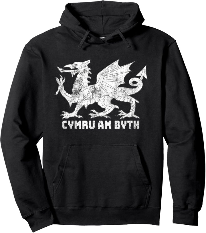 Wales Red Dragon Flag / Welsh Pride / Cymru Am Byth Pullover Hoodie