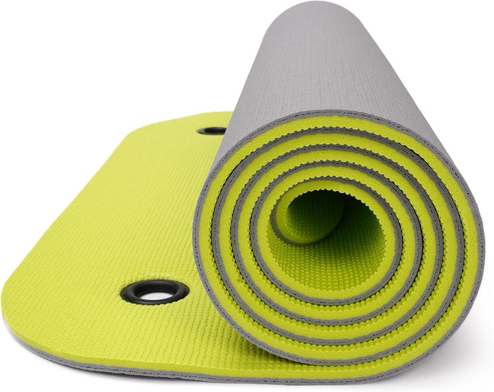 Yogabox Gymnastikmatte Komfort Made in Germany mit Ösen grün/antrazit, grün/antrazit