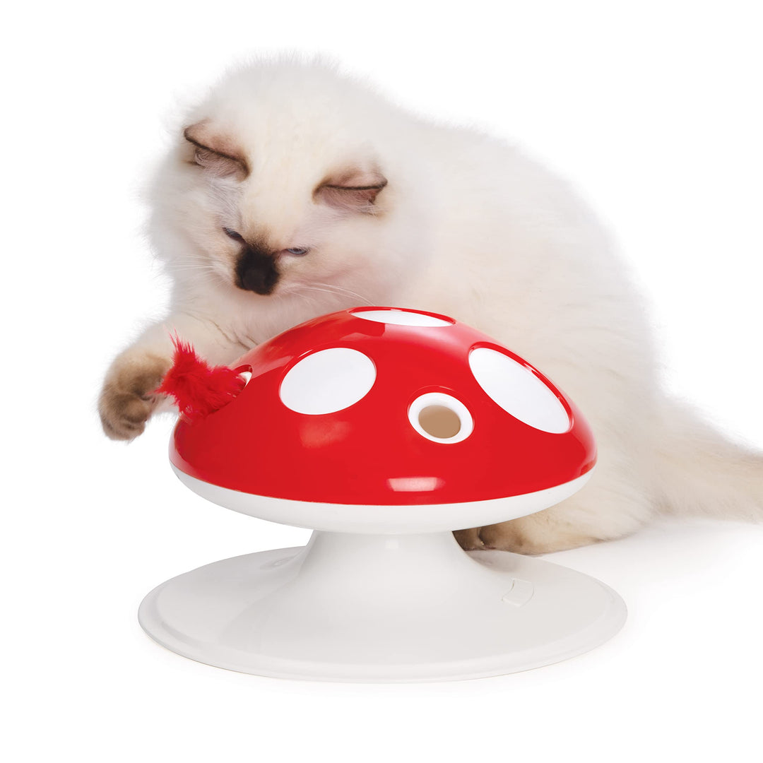 Senses 2.0 Fliegenpilz, Interaktives 360°-Federspielzeug für Katzen