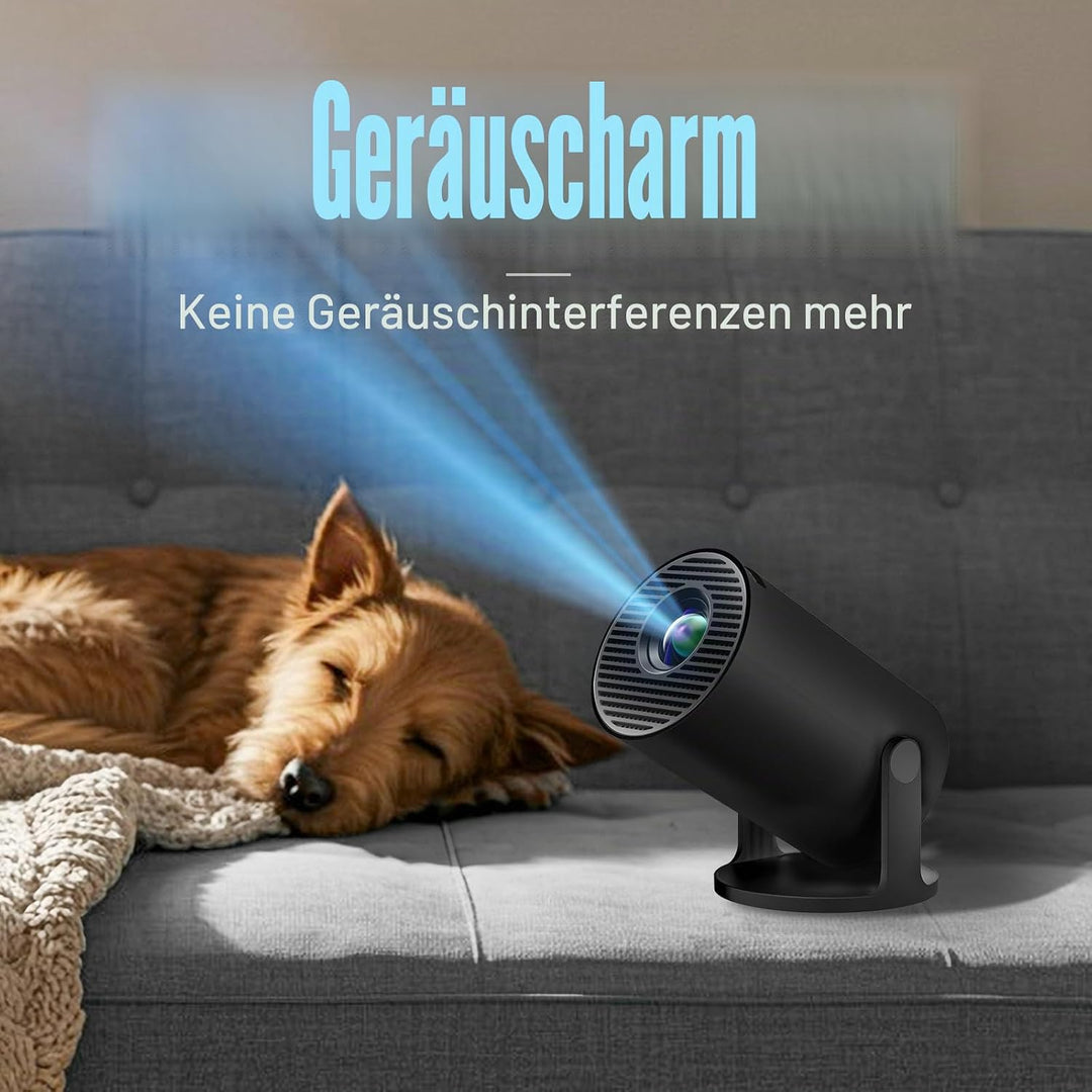 Mini Beamer mit Stativ, AKIYO WiFi Bluetooth Beamer Full HD 1080P Unterstützung, Native 720P Portabl