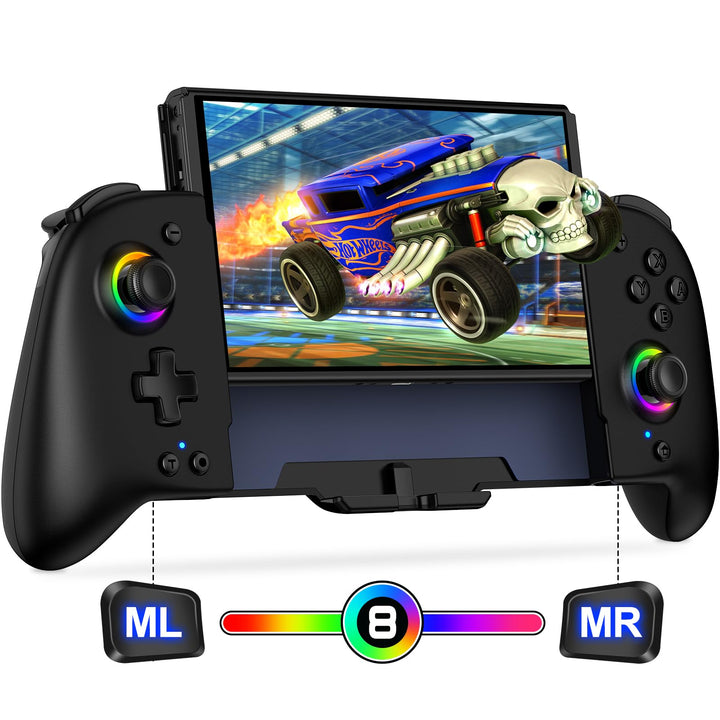 Elegamefy Switch Pro Controller, Handheld Switch Controller mit Turbo/1000mAh/6-Achsen-Gyro/Vibratio