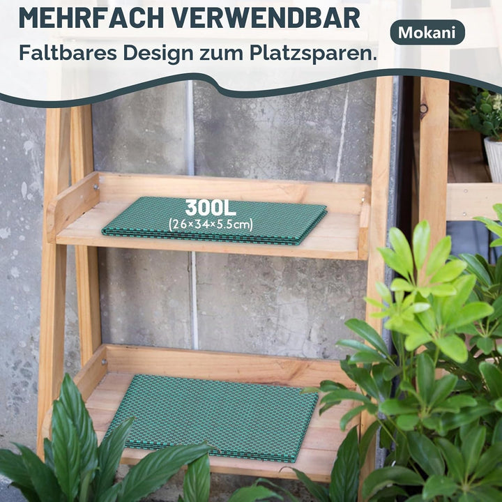Mokani Gartenabfallsäcke, 300 L x 3 Gartensäcke, strapazierfähig, mit Griffen, wiederverwendbare Gar