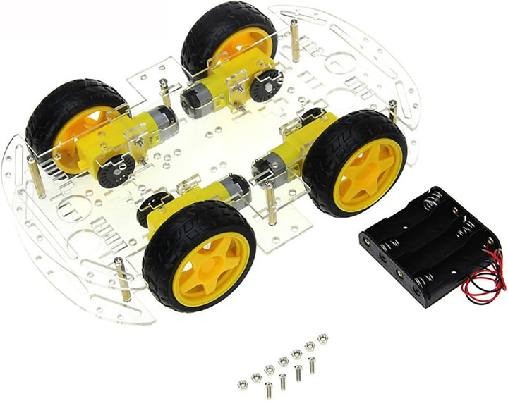 Smart Car Robot, 4WD Smart Robot Car Chassis Kit Gute Richtungsfähigkeit Flexibles Drehen für Unterh