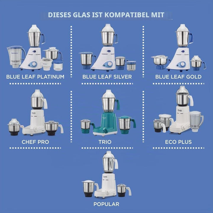 Preethi MGA 504 MGA-504 Genie-Dose aus Edelstahl, 0,5 l, silberfarben