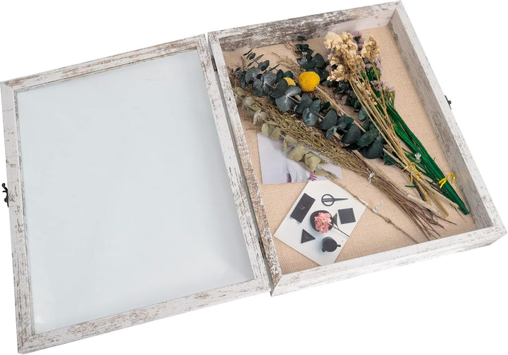 GraduatePro Shadow Box Rahmen Vitrine mit Leinenrückseite, Bilderrahmen Hochzeitsstrauss Erinnerungs