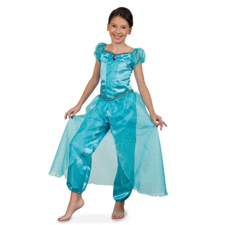 Kinderkostüm Bauchtänzerin Top Pumphose türkis Fasching Orient Jasmin (104)
