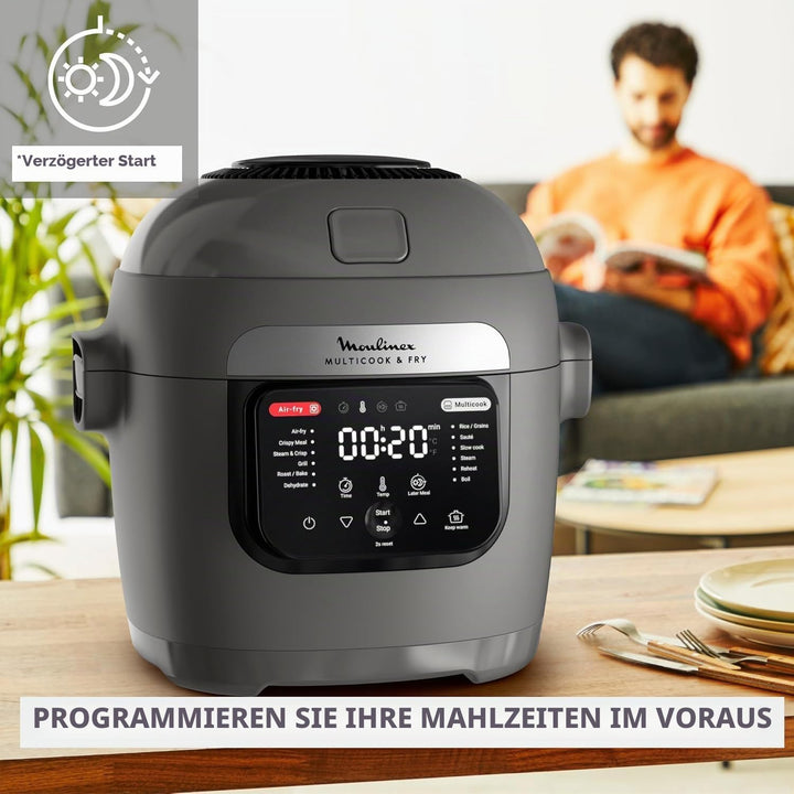 Moulinex Multicook &amp; Fry, Multikocher &amp; Integrierter Airfryer, 12 Programme, Kochen auf 2 Ebenen, ve