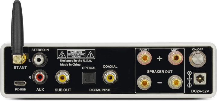 Dynavox DA-200 HiFi Verstärker, kompakter Class-D Stereo-Digitalverstärker mit BT 5.0, USB-DAC, opti
