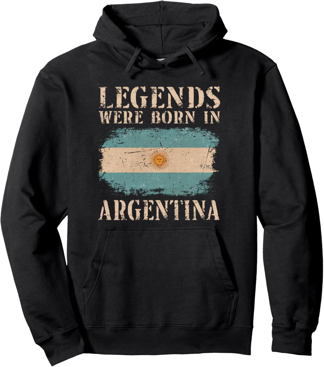Vintage Design argentinische Flagge Argentinien Pullover Hoodie