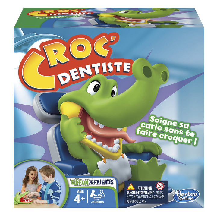 Hasbro Spiele - Kroko Doc, Geschicklichkeitsspiel, Kinderspiel ab 4 Jahren Französische Version Gesc