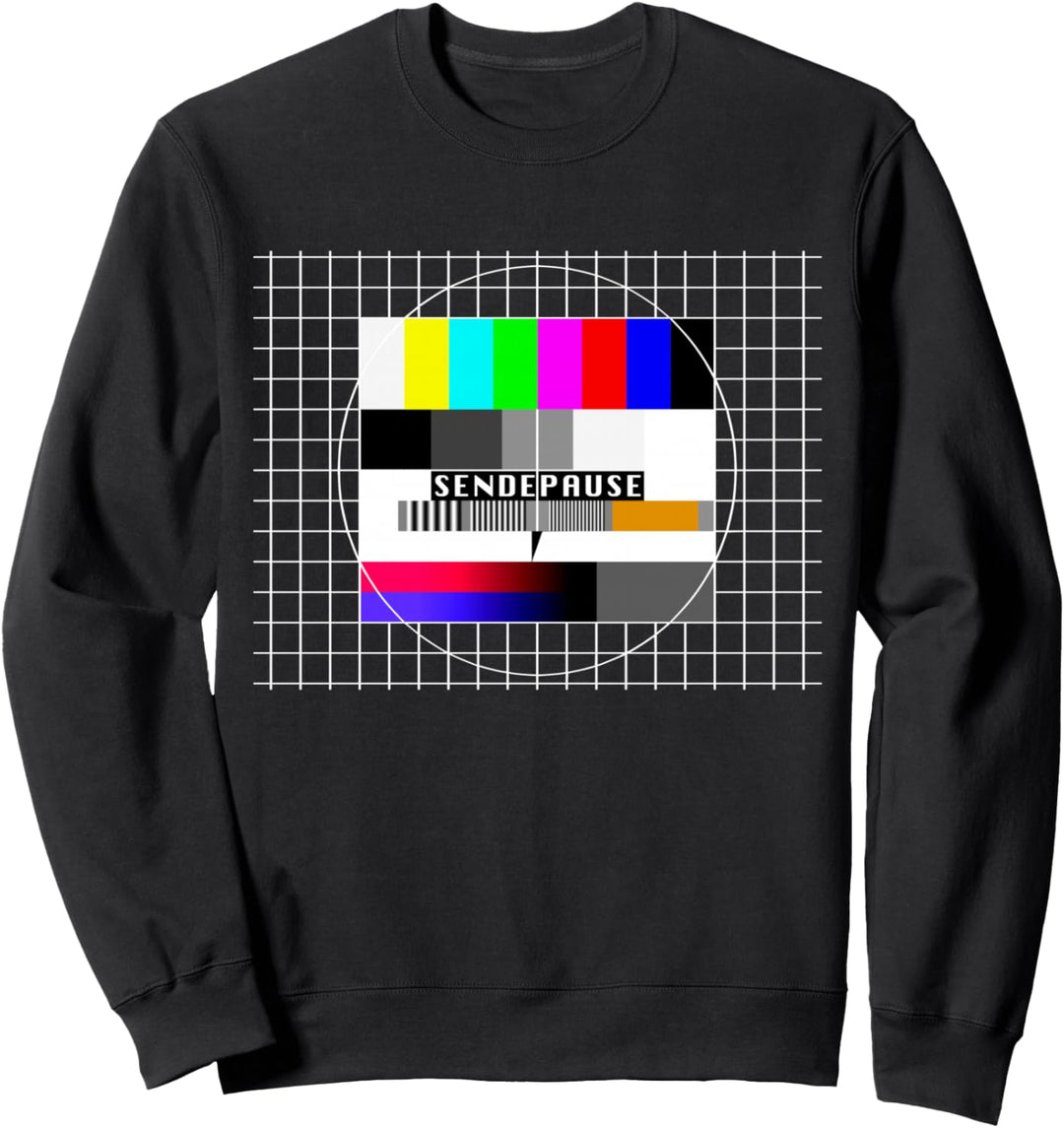 Testbild Sendepause 90er Party 80er Jahre Outfit Fan Kostüm Sweatshirt