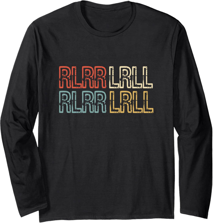 Vintage Drummer Design RLRR LRLL Schlagzeuger Geschenk Langarmshirt