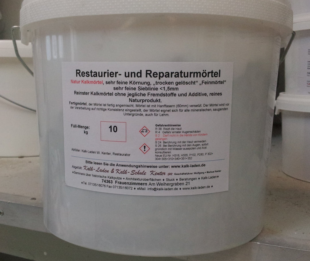 Restaurierungsmörtel/Reparaturmörtel. Feinmörtel 10 kg im Eimer