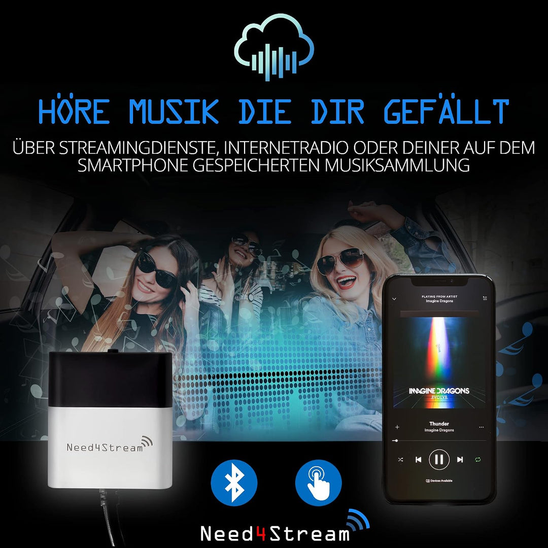 Need4Stream N4S300A V5.0 A2DP Bluetooth Audio Interface mit Titellisten, kompatibel mit Audi Music I