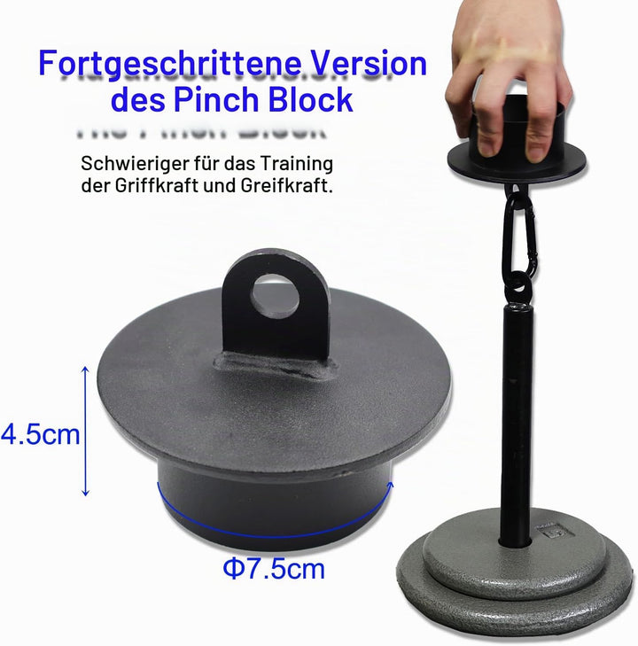 Metall-Pinch-Block-Griff-Set mit Ladestift, Quetschblock-Griff für Klettern, Unterarm, Finger, Kraft