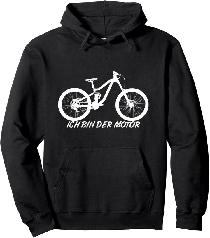 Ich bin der Motor Radsport Mountainbike MTB Geschenk Pullover Hoodie