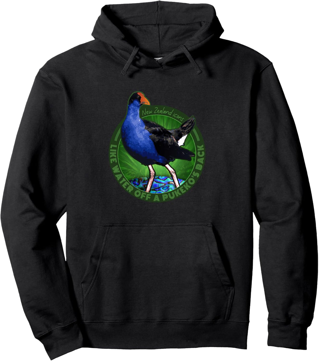 Water Off A Pukeko Back Neuseeland Kiwi Bird Pullover Hoodie