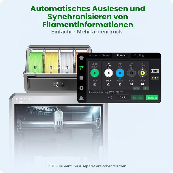 Creality CFS - Creality Filament System, Multicolor 3D Drucker Filamentsystem, unterstützt 4 paralle