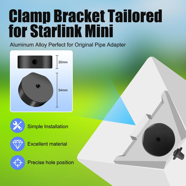 Stativhalterung, Aluminium legierung Stativ+Mini-Adapter Kompatibel mit Starlink Mini Antenne, für O