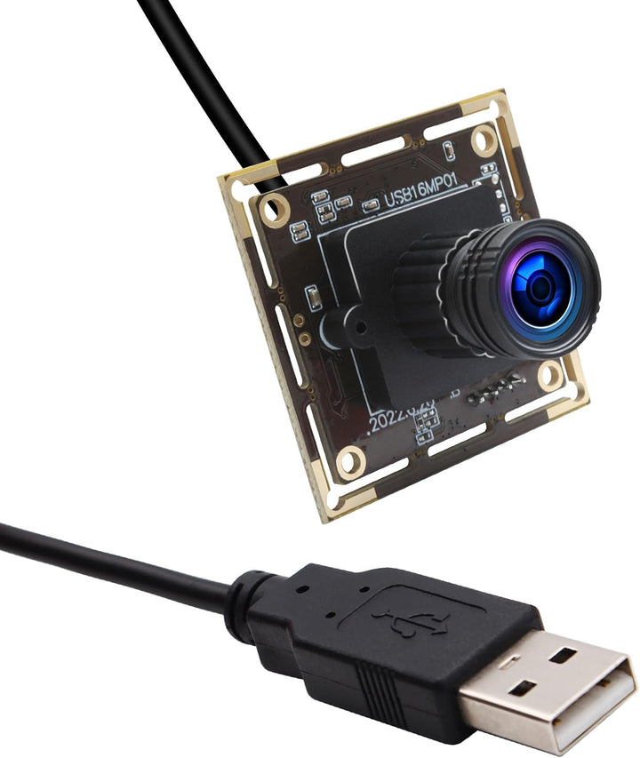 ELP 16MP USB-kameramodul Ultra HD 3496P USB-Kamera mit IMX298 Bildsensor Webcam, Plug and Play Embed