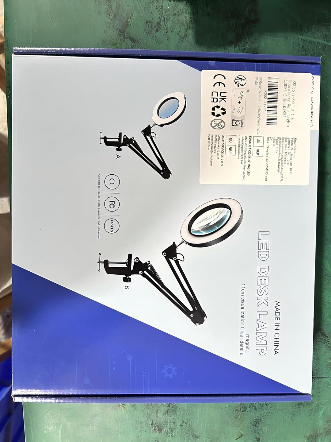 10X Lupe mit Licht und Ständer, Lupenleuchte mit 72 LEDs, 3 Farbmodi Dimmbare&amp;10 Helligkeitsstufen,