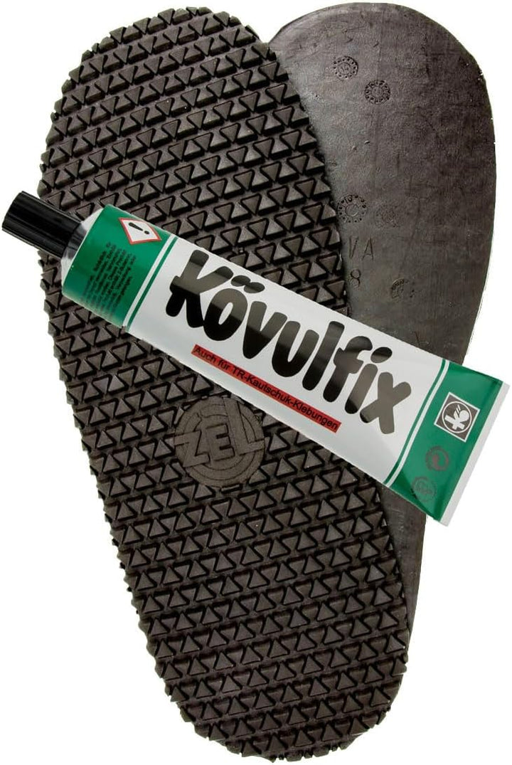 Langlauf Schuhbedarf Viva Langsohlen Set mit Kövulfix Schuhkleber extra stark und Reparaturanleitung