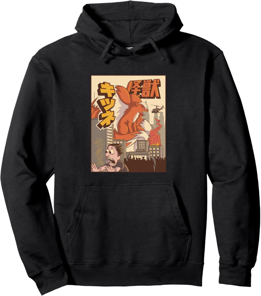 Kaiju Kitsune Neunschwanzfuchs Japanisches Monster Pullover Hoodie