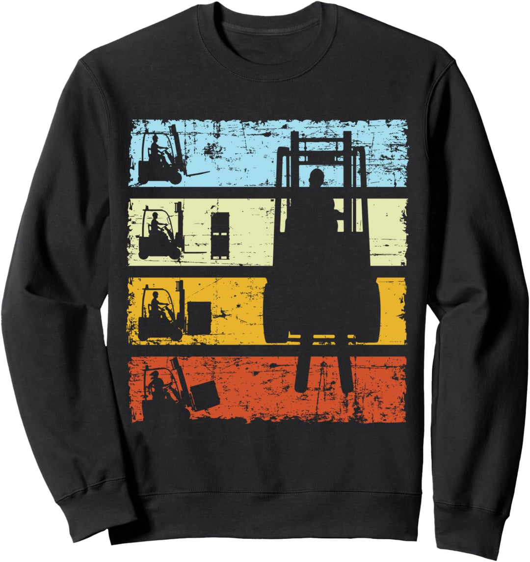 Stapler Staplerfahrer Lagerist Gabelstapler retro Geschenk Sweatshirt