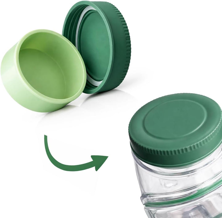 Salat Box To Go Meal Prep Bento Box Lunchbox Salat Pod mit Dressing Dose mit Deckel Bowls Grün, Gr&amp;