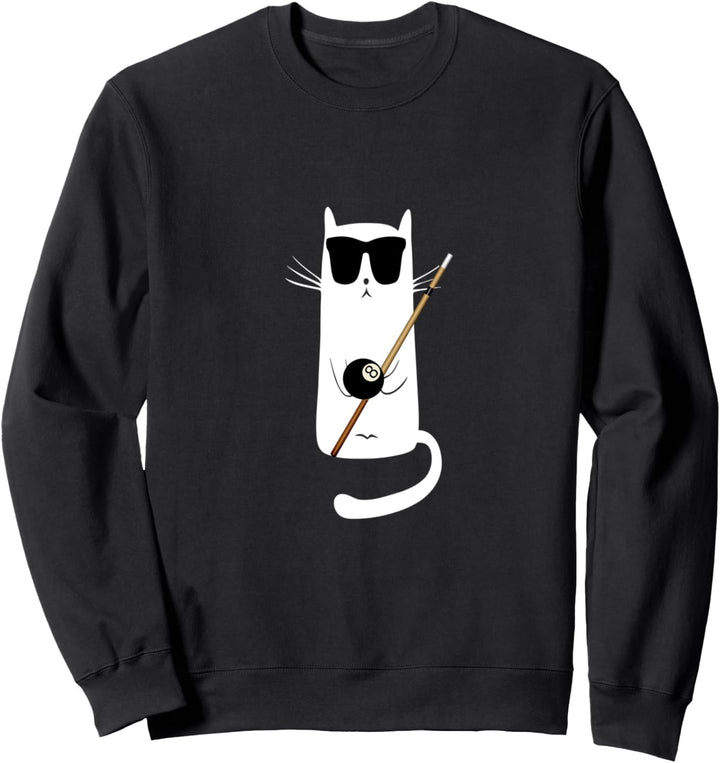 Lustige Katze mit Sonnenbrille Sweatshirt