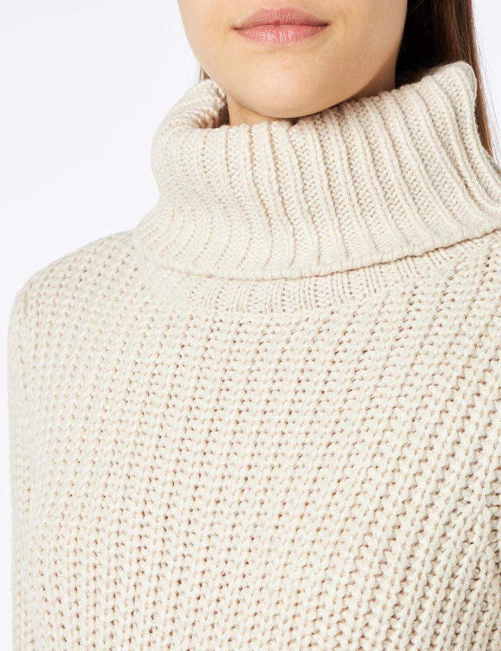 Blue Seven Damen Rollkragenpullover Pullover 36 Kiesel, 36 Kiesel