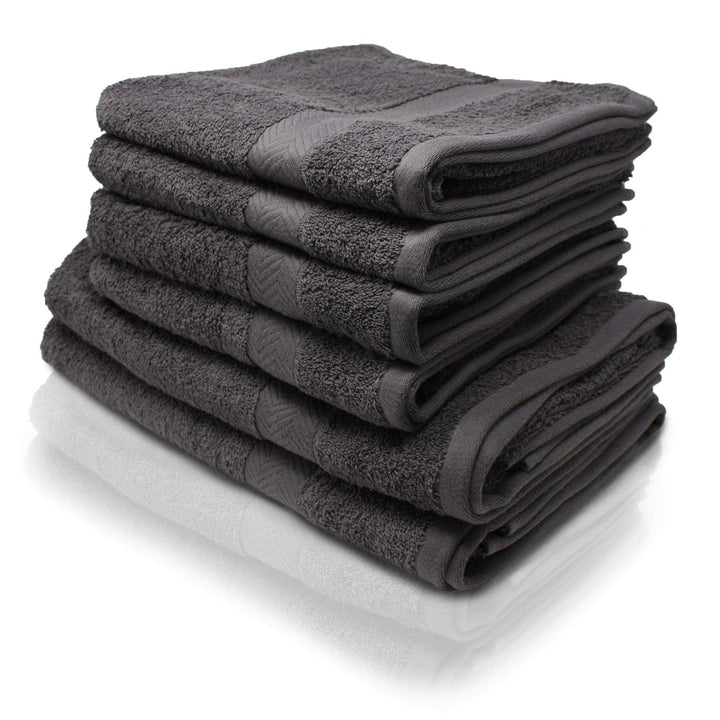 Wash Monkey Handtuch-Set 6-teilig, T24430, Anthrazit, Standard, Anthrazit