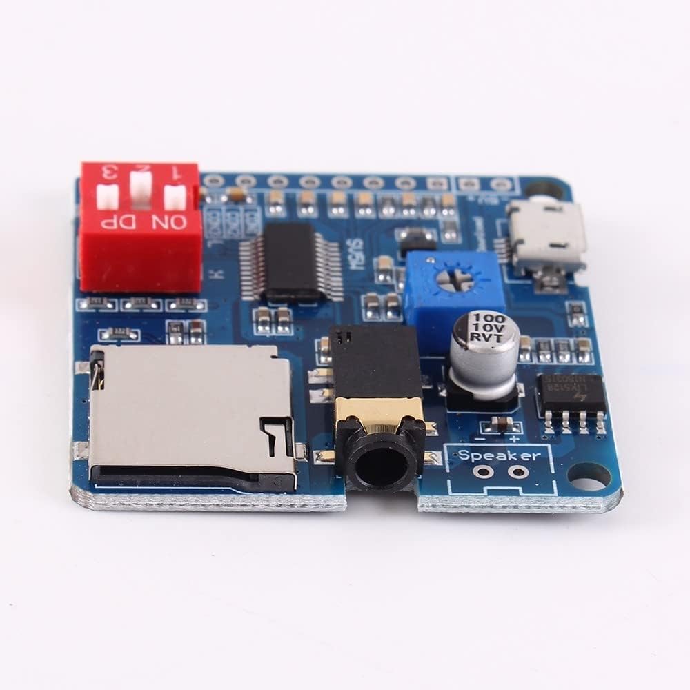 Sprachwiedergabe-Modul, MP3-Player UART I/O Trigger Verstärker Klasse D 5W Serial Port Control Playb