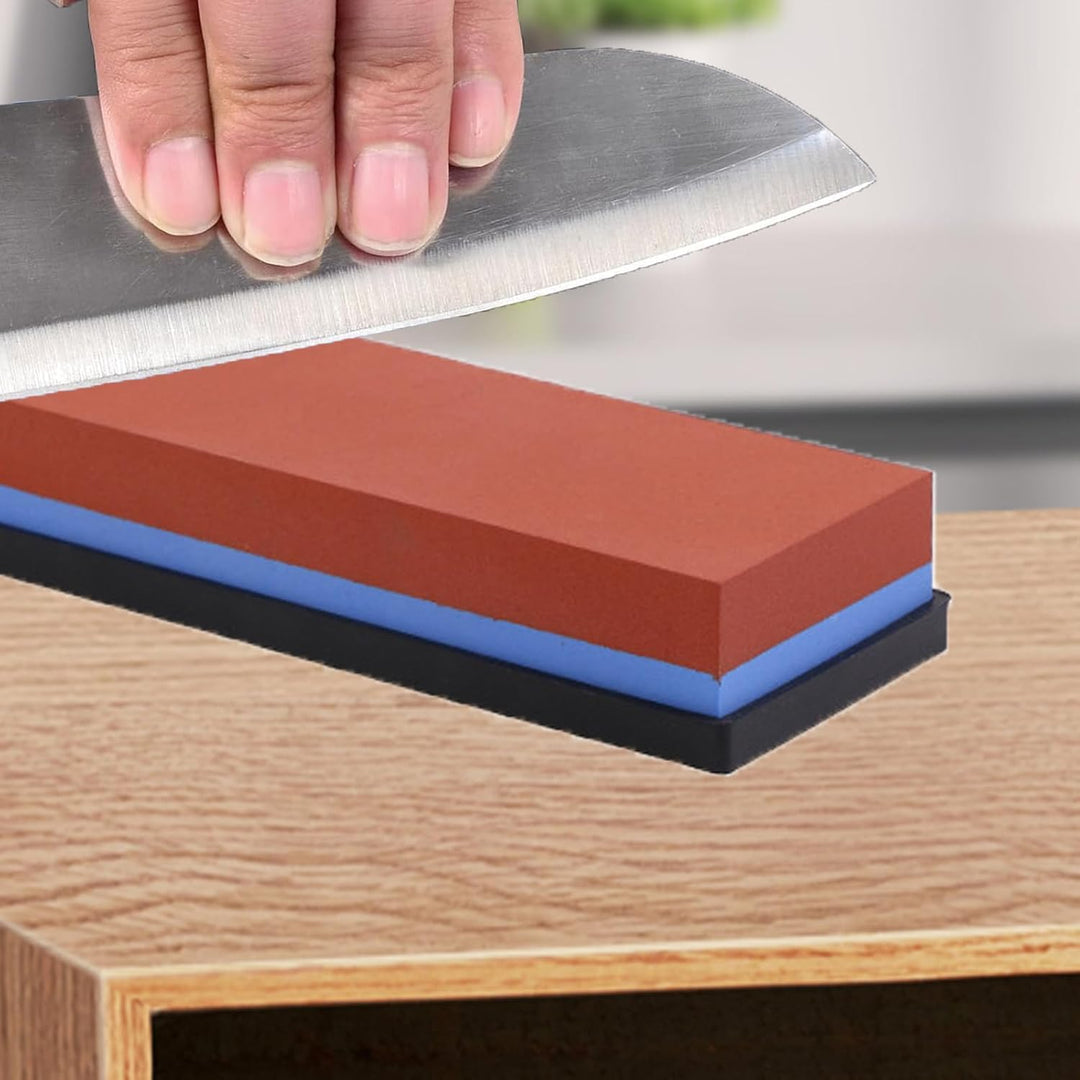 Eabdice 240/800 Wetzstein Professionell Schärfstein, 2-IN-1 Messerschärfer Abziehstein, mit Rutschfe
