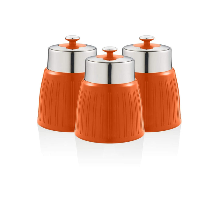 SWAN SWKA1024ON Retro-Set mit 3 Behältern, Orange