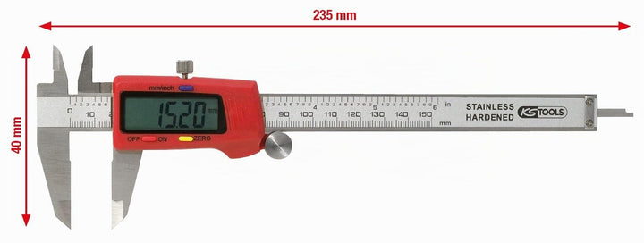 KS Tools 300.0532 Digital-Messschieber 0-150 mm Einzigartig, Einzigartig
