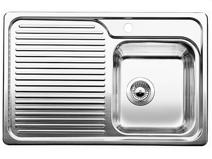 BLANCO CLASSIC 40 S | Edelstahl | Einbauart: Einbau von Oben | Hauptbecken rechts | ohne Ablauffernb