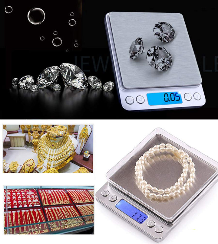 Meichoon Digital Jewelry Massstab/Küche Lebensmittel Massstab Stalhof P/500 g (0,01), High Precision
