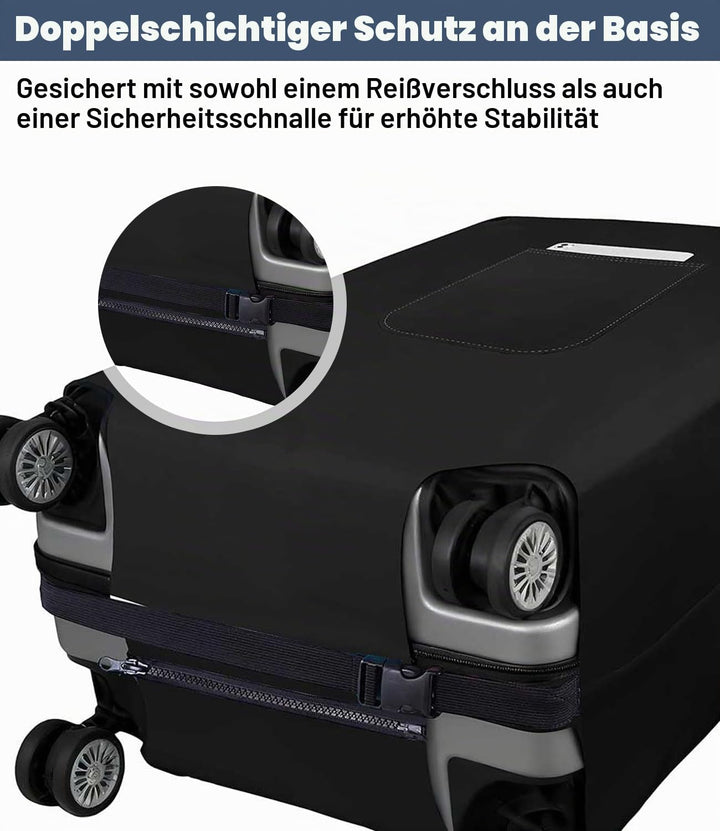 Morbuy Elastisch Kofferschutzhülle, Klein Kofferhülle Schwarz mit Reissverschluss, Suitcase Luggage